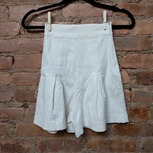 Super High Waisted Stretchy Off-White Dress Shorts